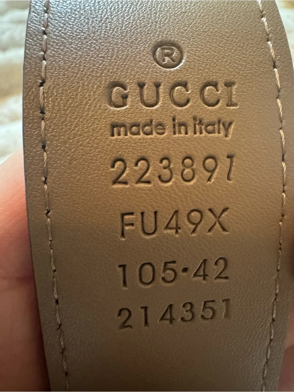 Women’s Tan Belt with Gold Hardware